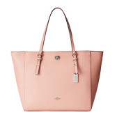好难得！COACH Crossgrain Turnlock Tote 粉色真皮手袋 $169.99（约1188元）