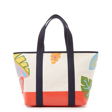 16年新款！Tory Burch 托里·伯奇 度假风帆布大手提包