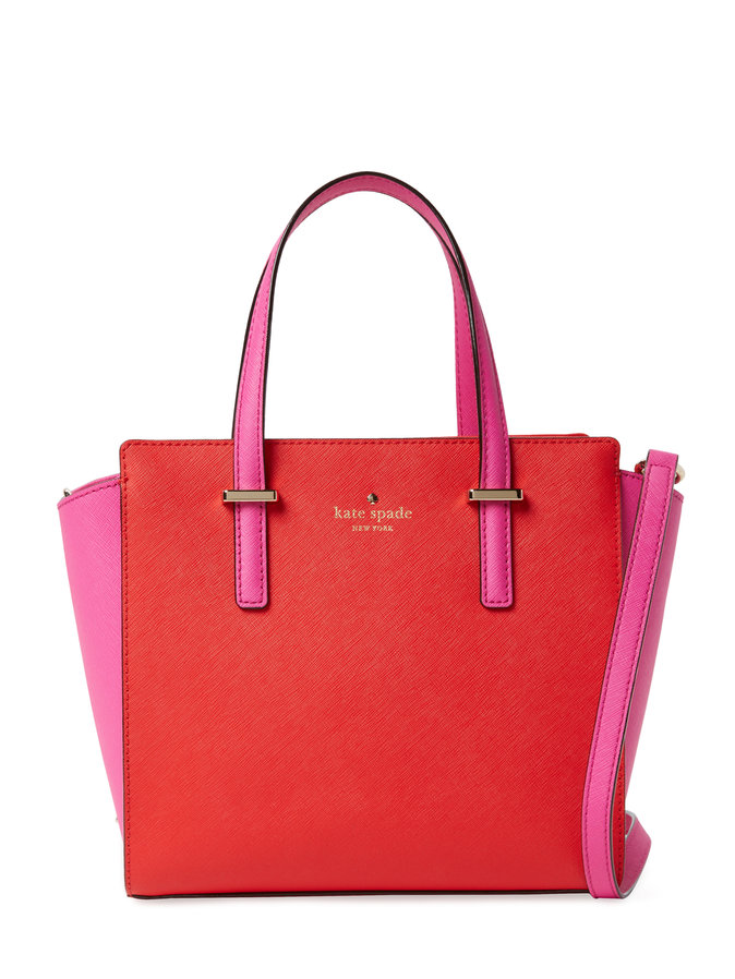 Kate Spade 凯特丝蓓 女士真皮拼色单肩手提包