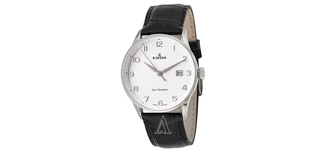 Edox 依度Les Vauberts 系列清爽石英男表