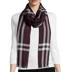 Burberry 巴宝莉格子图案 羊毛/丝围巾