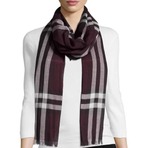 Burberry 酒红色围巾热卖