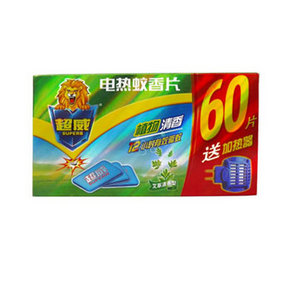 超威 植物艾草清香型电蚊香片 60片 赠加热器