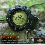 Casio PRG-270B-3CR 三传感器太阳能登山腕表
