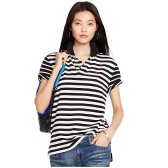 Ralph Lauren 拉夫·劳伦 女款BF 风拼色条纹纯棉Polo 衫 $48.99（约344元）