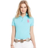 Ralph Lauren 拉夫·劳伦 女款大马标纯棉修身Polo 衫 入手$34.99（约246元）