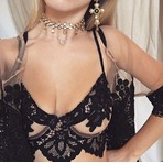 For Love & Lemons 女式黑色蕾丝性感内衣