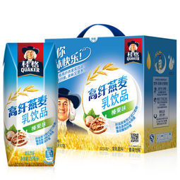 桂格 高纤燕麦乳 榛果味 250毫升*12包