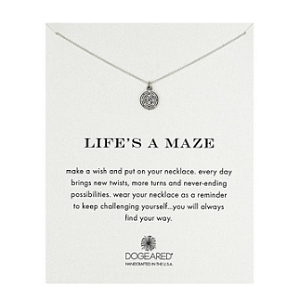 Dogeared Life's a Maze Reminder 银色款项链