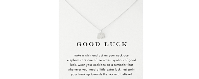 Dogeared Good Luck 幸运小象锁骨项链