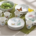 macys 精选 Lenox 蝴蝶花草图案餐具热卖