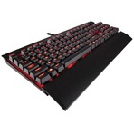 海盗船Corsair K70 RAPIDFIRE 银轴机械键盘（MX Speed）, 红色背光