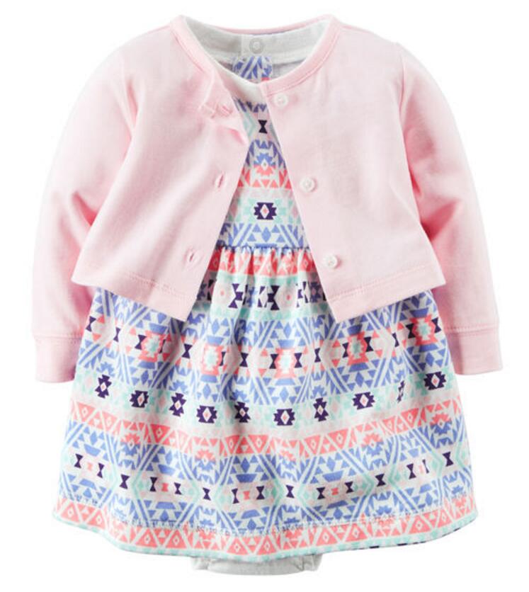 Carter's卡特 Bodysuit Dress&Cardigan 女宝宝连衣裙套装