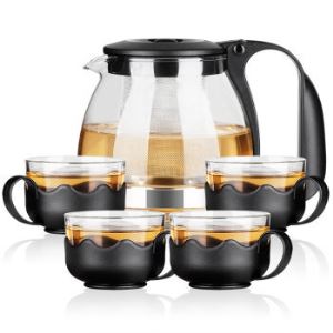 金熊 茶具 茶壶700ml+茶杯150ml*4+凑单品   