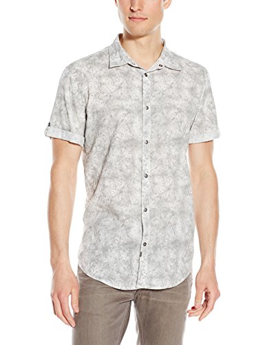 码全！Calvin Klein Jeans Random Wash Print男款短袖衬衫