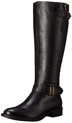 6码！STEVE MADDEN Alyyw 女士真皮长筒靴