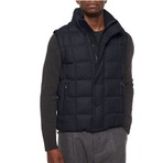 Moncler 宝蓝色羽绒背心打折热卖