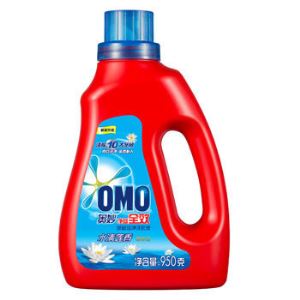 OMO 奥妙 净蓝全效深层洁净洗衣液 水清莲香 950g   