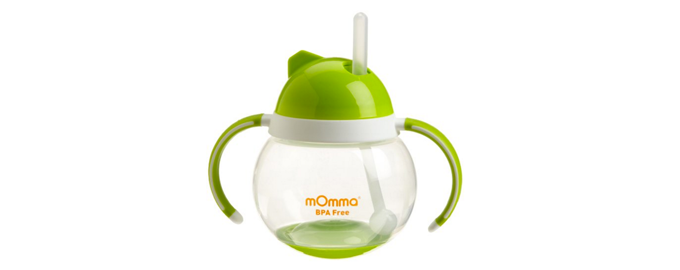 Lansinoh mOmma Straw Cup 不倒翁双把手学饮杯