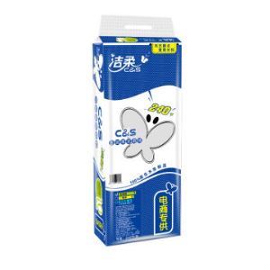洁柔 布艺倍柔系列3层240节卷筒卫生纸*10卷   