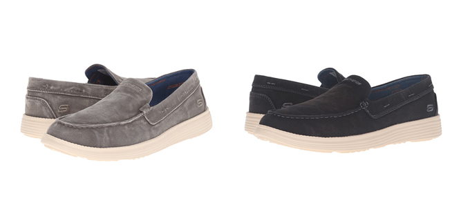 SKECHERS Relaxed Fit Status 男款一脚蹬休闲鞋