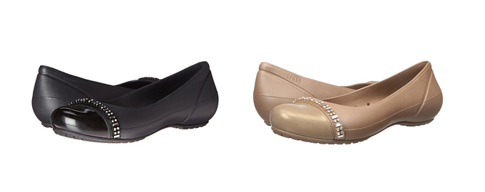 Crocs Cap Toe Rhinestone Band 女款平底鞋