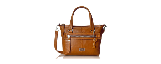 Fossil 化石 Dawson Satchel 女士真皮斜挎包