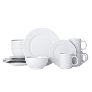 Macy's：Pfaltzgraff Winston 16件白色陶瓷餐具套装