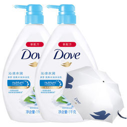 DOVE 多芬 清爽水润沐浴乳 1000g* 2  变色伞
