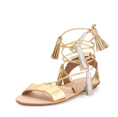Loeffler Randall 女款时尚流苏吊穗绑带凉鞋 $129（约899元）
