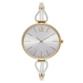 Calvin Klein Selection 镀金时尚皮绳女表 $96.6（约673元）