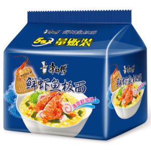 康师傅 方便面  鲜虾鱼板面 五连包