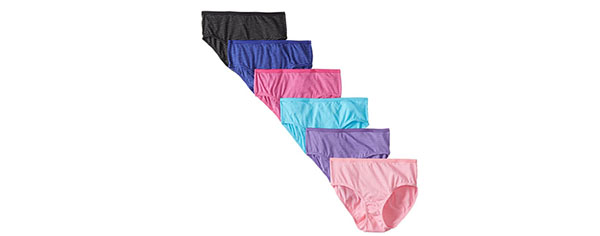 Hanes Comfortsoft Cotton Hipster 女款内裤6条装