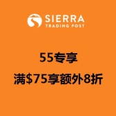 55专享~Sierra Trading Post：精选 Marmot、Columbia等品牌户外运动产品满$75享8折