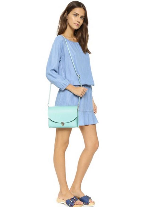 The Cambridge Satchel 剑桥包 女士真皮大号推扣包