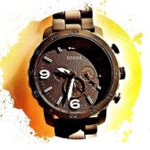 Fossil 化石Nate 男士计时石英手表 $79.99（约559元）