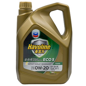 Chevron雪佛龙 金富力全合成机油4L装 ECO5 0W-20