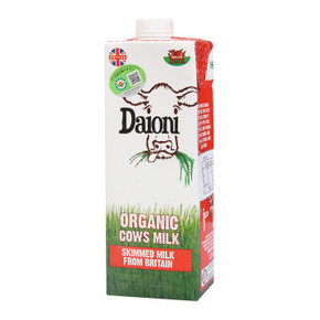 英国 Daioni 绿英宝 有机超高温灭菌脱脂牛奶 1L