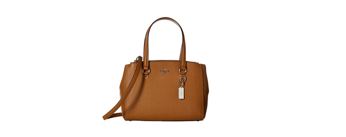 新低价！COACH Crossgrain Carryall 女款真皮手提斜挎包