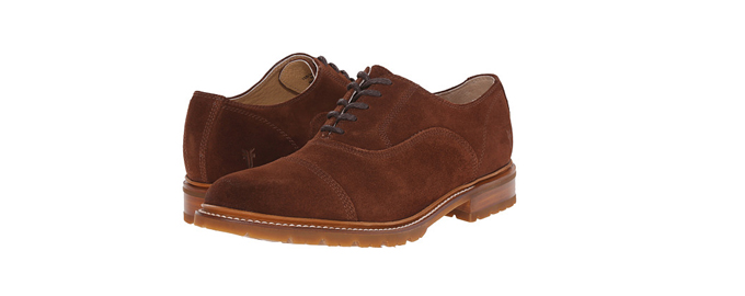 2.4折新低！Frye James Bal Lug 男款真皮系带鞋
