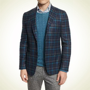 Neiman Marcus：Isaia羊毛/羊绒混纺男士运动外套