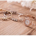 Anne Klein AK/1690TRST施华洛世奇水晶腕表套装