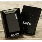 Zippo 芝宝 Logo图案 黑色磨砂打火机