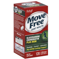 全网最低海淘精选：Walgreens Schiff Move Free 氨基葡萄糖 关节养护素（维骨力）绿盒 120粒*2盒