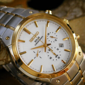 比友专享！SEIKO精工 三眼计时太阳能腕表 SSC318