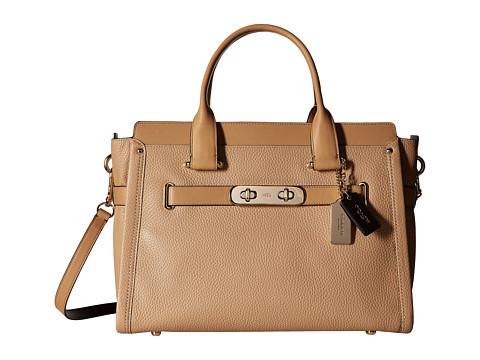 国内¥5950！COACH 蔻驰 女士拼色真皮手提包