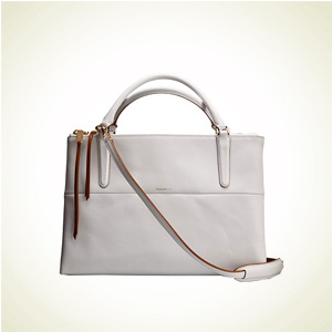 6PM. COM：COACH Borough Edgepaint Leather 白色真皮手袋