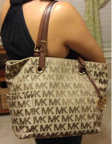 Michael Kors Jet Set Signature Logo女款单肩包