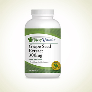 GNC：米饭粒独家，Lucky Vitamin 葡萄籽精华300mg*60粒