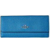 【好价】COACH Crossgrain Leather Soft 蓝色色长款钱包 $69.99（约489元）